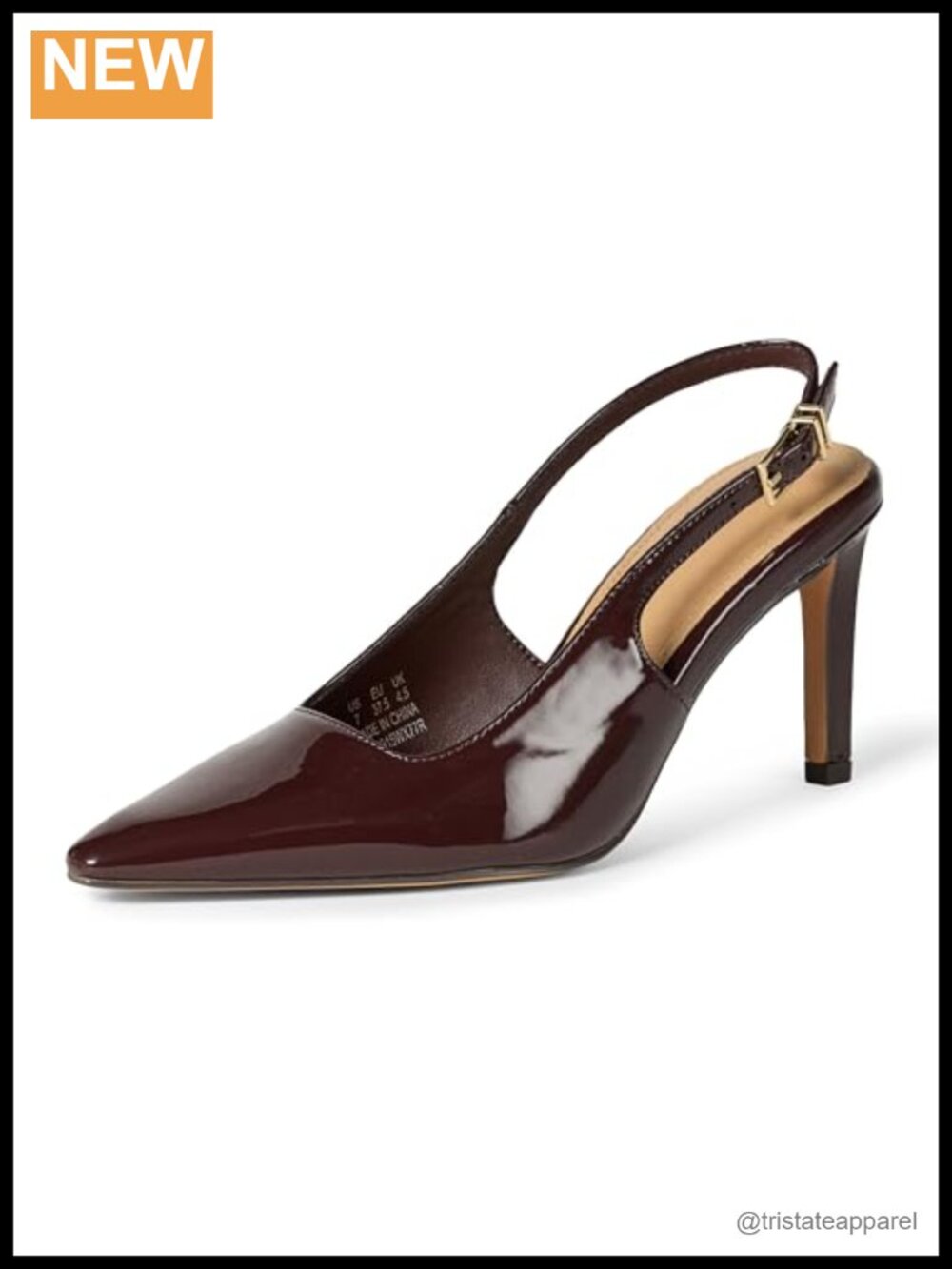 Women's Pointed Toe Slingback Heels with Ankle Strap